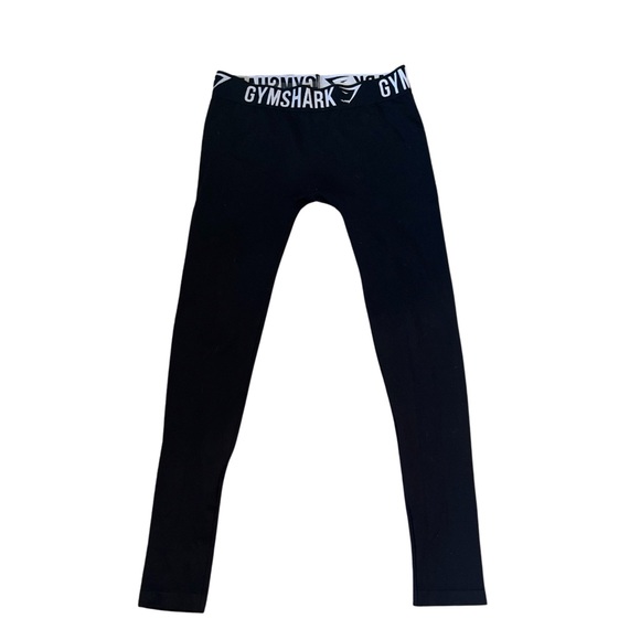 GYMSHARK OG leggings black and white waist band size medium - Picture 2 of 2